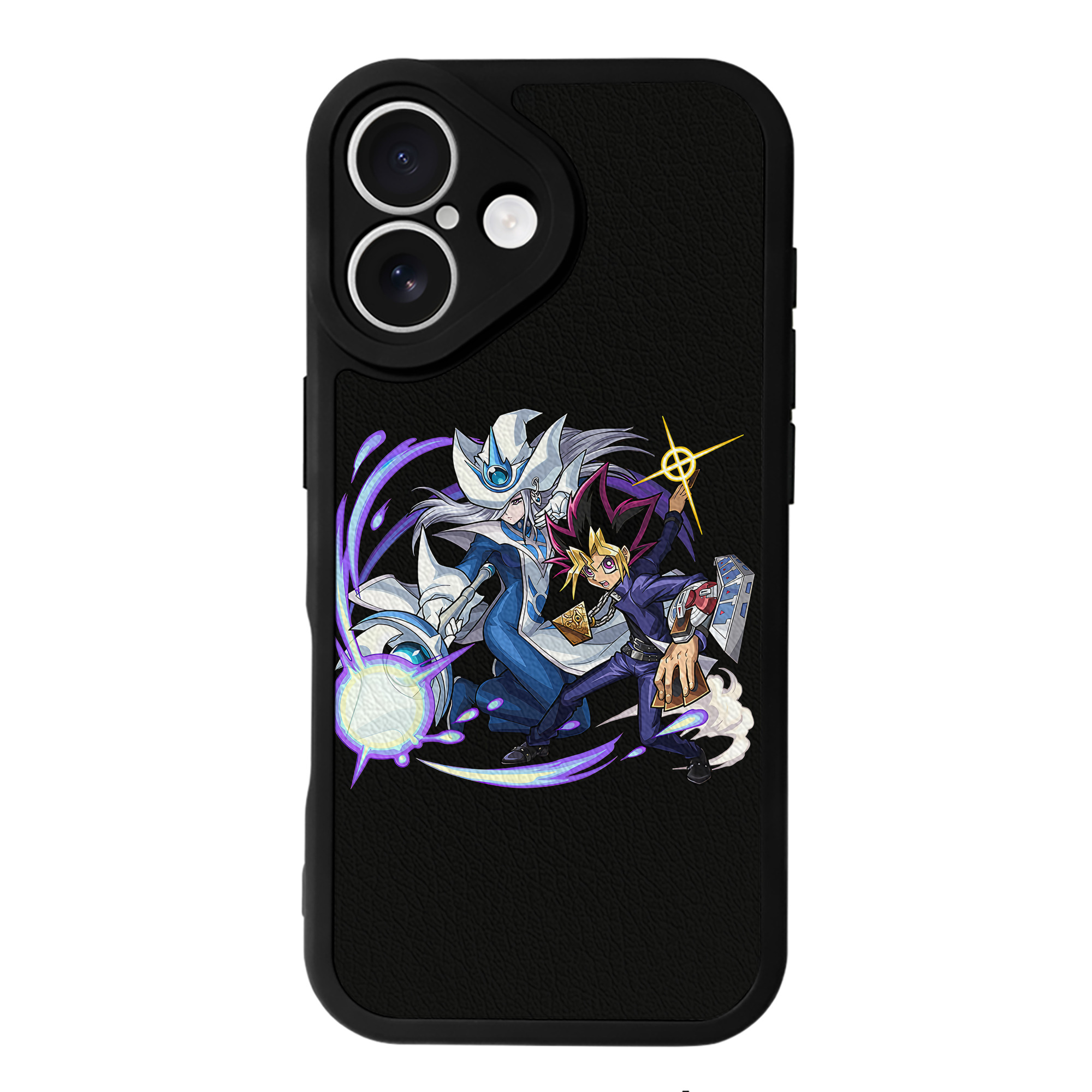 （画像用） 遊☆戯☆王 Yu-Gi-Oh! 【iPhone 16シリーズ対応】シリコンスマホケース（レザー調） 材質：シリコン